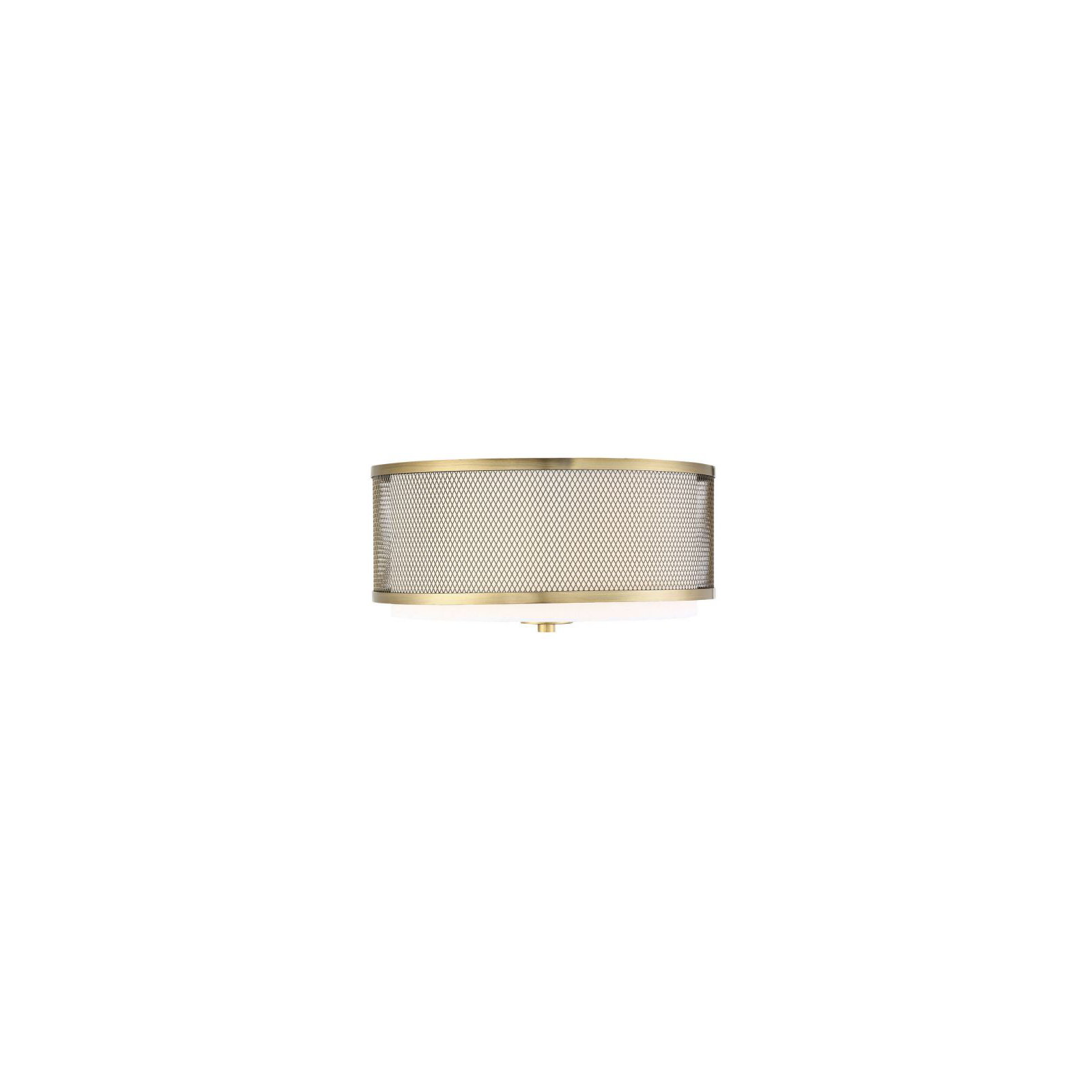 Penn 3 -Light 14.75" Flush Mount, Natural Brass