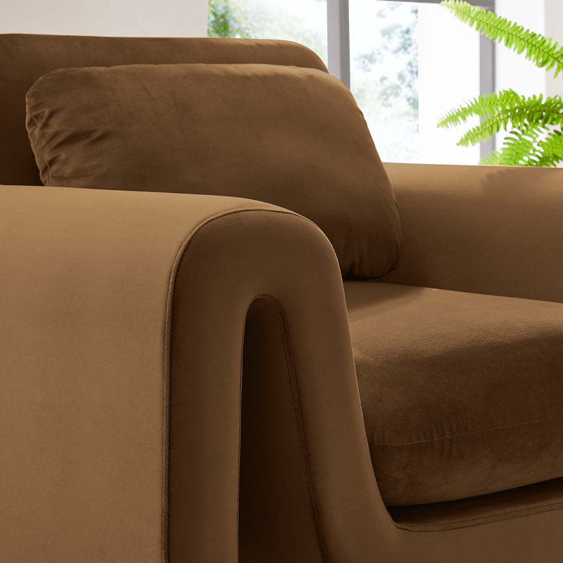Fauteuil Modway Waverly, Brun
