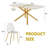 Large Modern Dining Table Set With White Marble Glass And Gold Legs