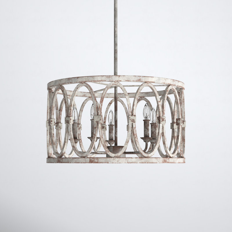 Alverstone 5-Light Dimmable Lantern Drum Chandelier