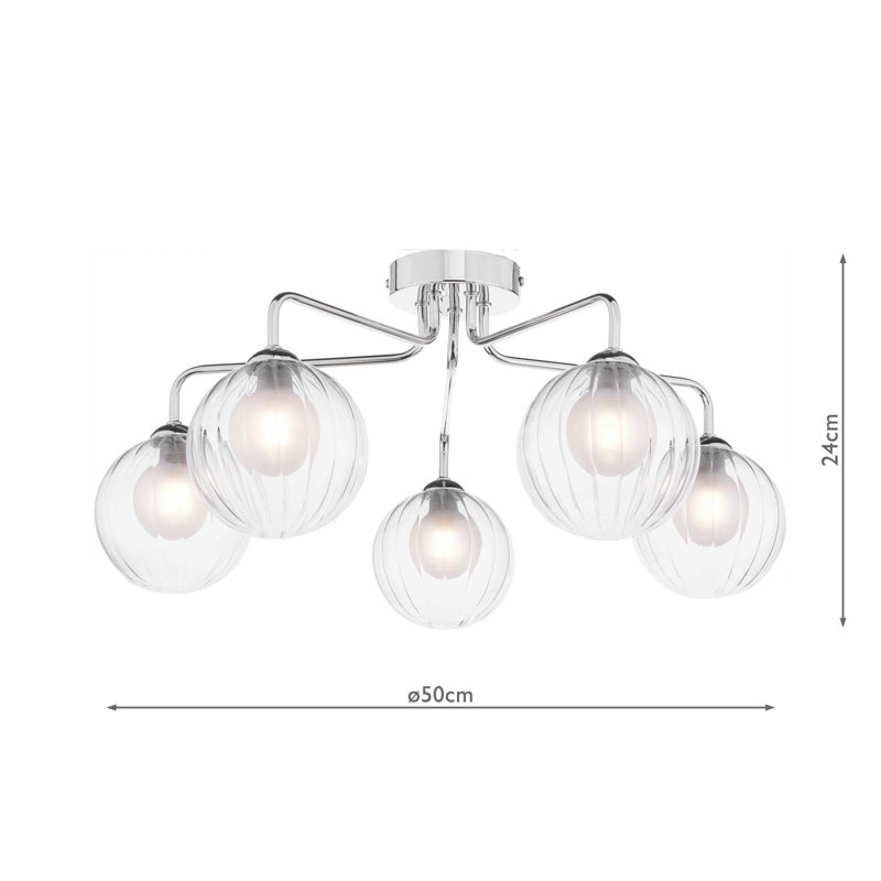 Flush Mount, Polished Chrome