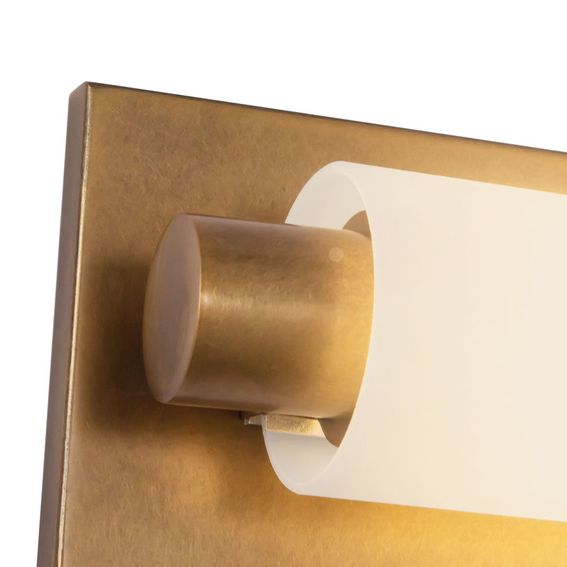 Charleston 19-in Vintage Brass dimmable LED Bathroom Vanity Light, Antique Brass