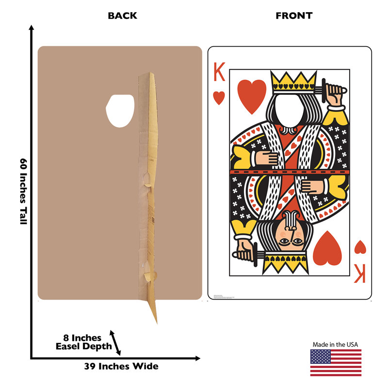 King of Hearts Life-Size Cardboard Photo Standee