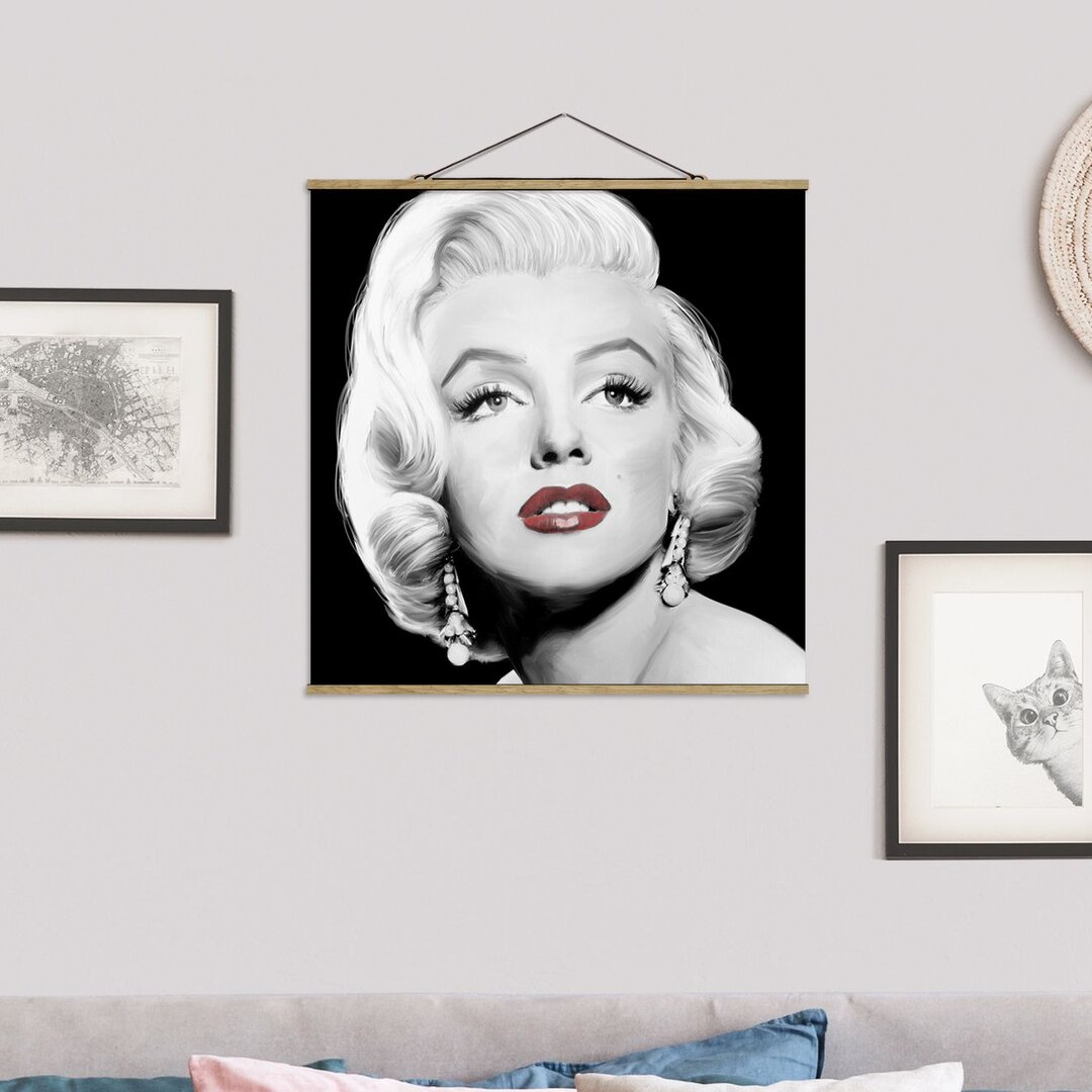 Wandbild Marilyn mit Ohrschmuck