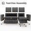 Canapé-lit modulaire de 81 po, canapé-lit escamotable avec rangement, canapé-lit en forme de L 2 en 1 avec méridienne de rangement pour salon, appartement et petit espace-2964002