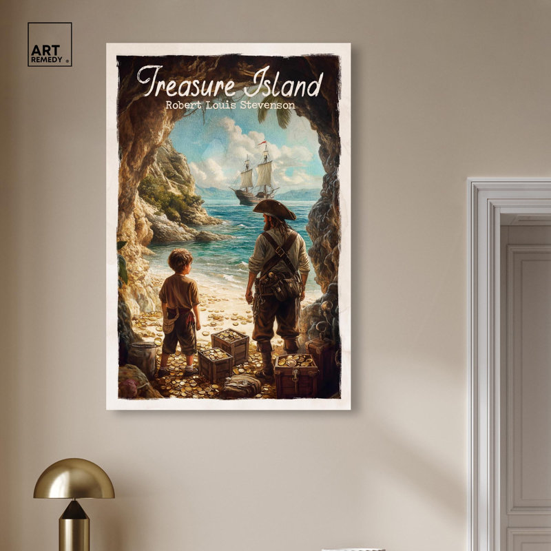 Art classique sur toile Treasure Island , H 45 po x l 30 po, Toile tendue