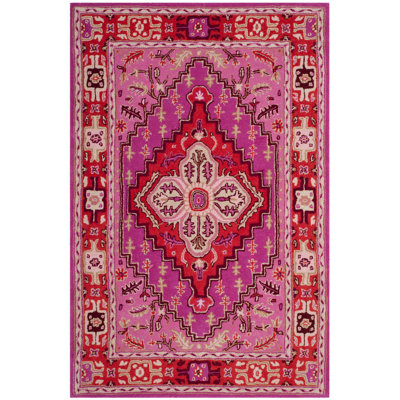 Blokzijl Hand-Tufted Wool Red Area Rug