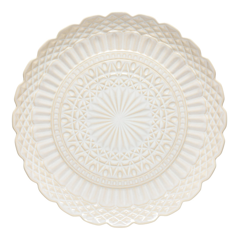 Plateau rond Cristal, blanc