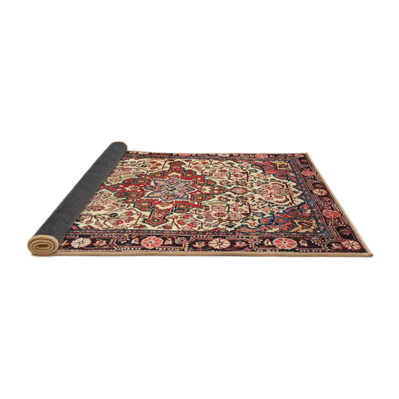 Tapis oriental rouge / brun / beige, Rond 6 pi