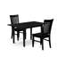 L'ensemble 3 pièces de table et chaises de cuisine contient une table de salle à manger rectangulaire avec rallonge papillon et 2 chaises en bois massif, babeurre et cerise-1564071758-1488108601