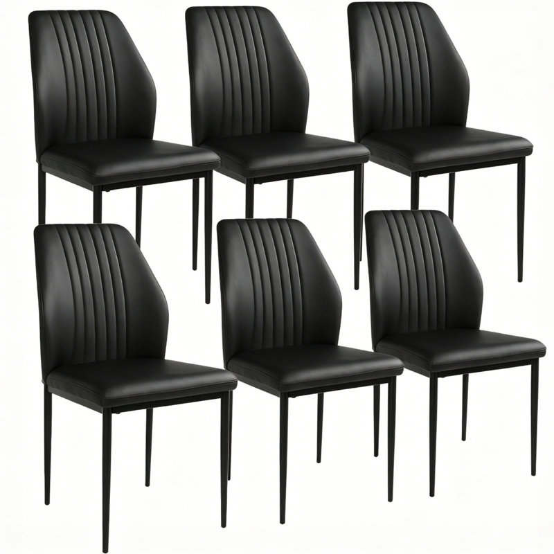 Chaise de salle à manger Gilfillan, 6, Noir