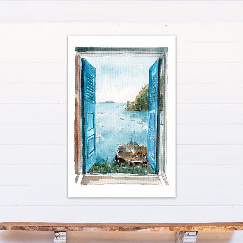 " Ocean View Window " Painting Print