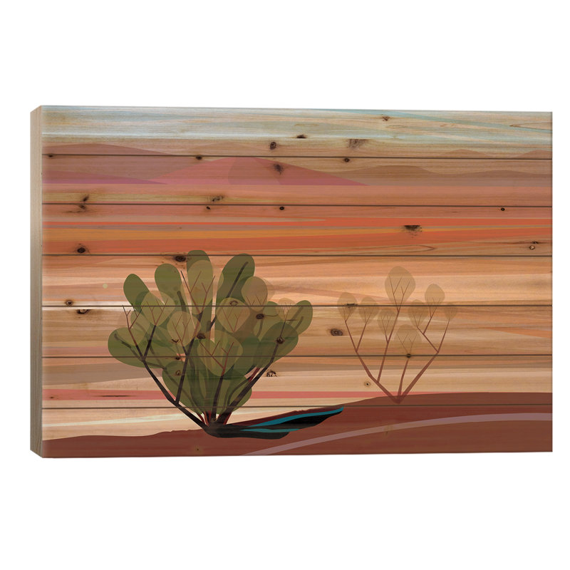 «Jeromiah Mojave Desert», horizontal par - Impression sans cadre sur bois, H 18 po x l 26 po x P 1,5 po