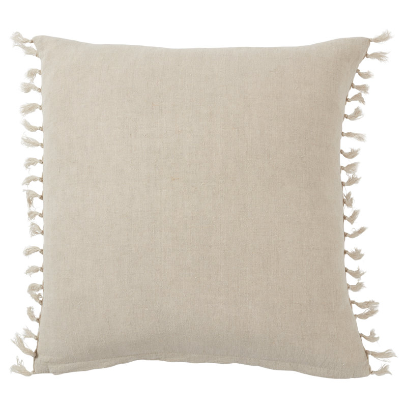 Sharron Square 100% Linen Pillow, Feather Gray, Polyester/Polyfill