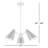 Avia 3 - Light Black/Brass Cone Pendant