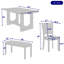 Ensemble de table de salle à manger six pièces avec chaises rembourrées et banc