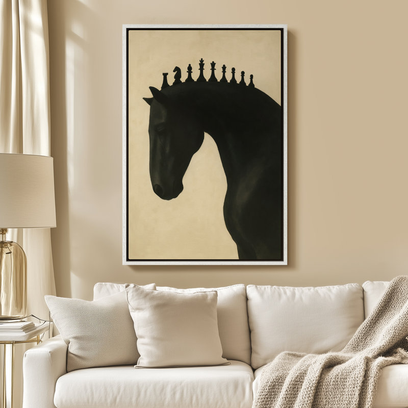 Framed Canvas Wall Art - Vintage Abstract Wall Prints for Bedroom - 24"x36", 36" H x 24" W, White
