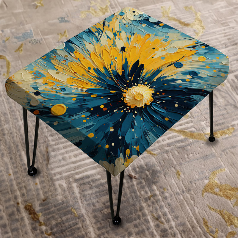 Poupart Digital Doodle Explosion I - Abstract Rectangle Ottoman