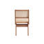 Chaise d'appoint en rotin et finition naturelle (ensemble de 2)