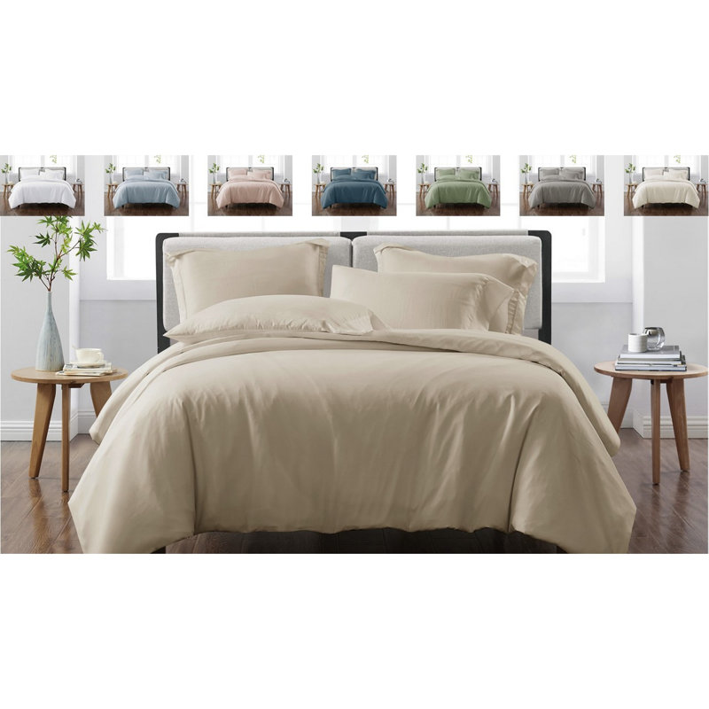 Cannon Solid Duvet Cover Set, Brown, Twin XL Duvet Cover + 1 Sham