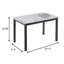 Table de salle à manger de 55 po de largeur Mina - Table de cuisine rectangulaire moderne avec plateau en pierre frittée durable, base en fer robuste, 4 à 8 places assises, facile à assembler pour la salle à manger et la cuisine-1844626706-1844626707