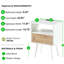 Table de chevet moderne avec pieds en bois massif USB (ensemble de 2)-415967703