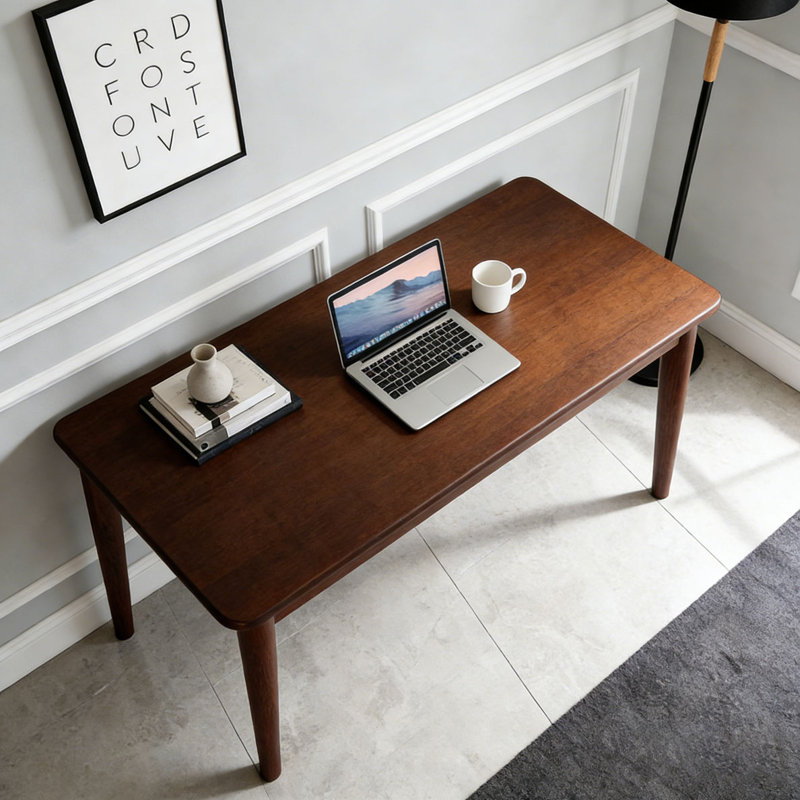 Modern Solid Wooden Desk, 63 x 19.7 Inch