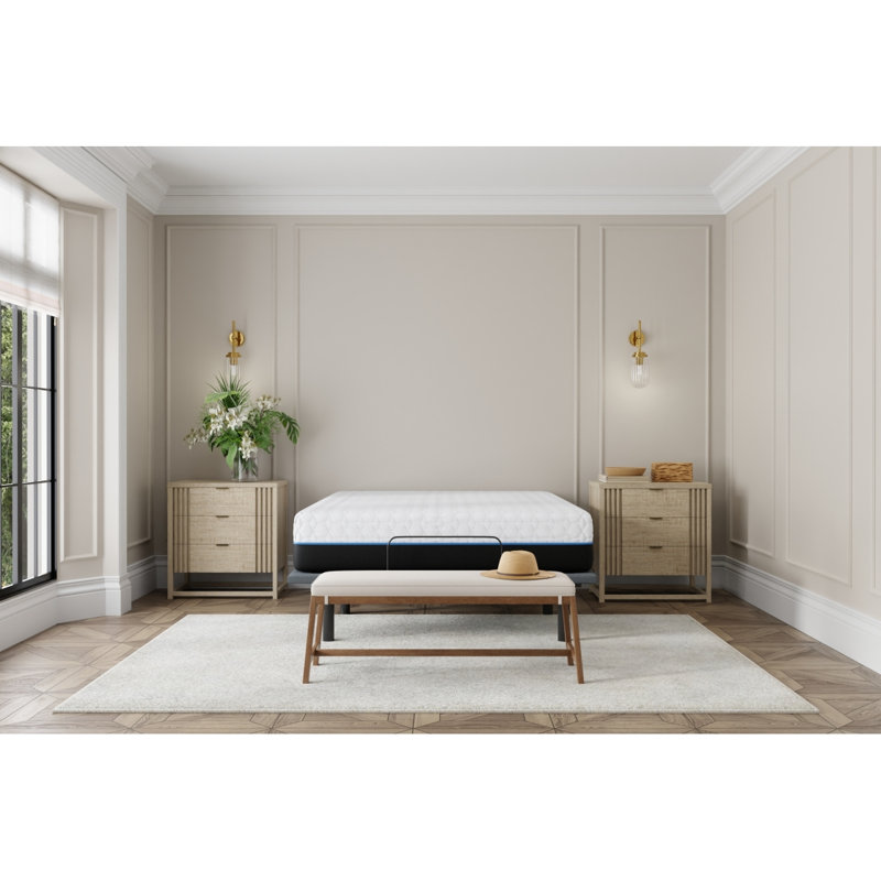 Grand matelas en mousse viscoélastique 12 "Copper Lux avec tissu de refroidissement à changement de phase, Grand lit, 12.07"