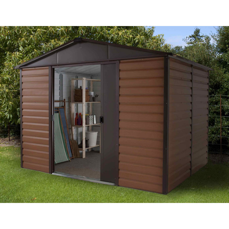10 ft. W x 12 ft. D Metal Apex Garden Shed