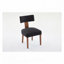 Armless Dining Chairs With Curved backrest and Solid Wooden Legs-1900629365