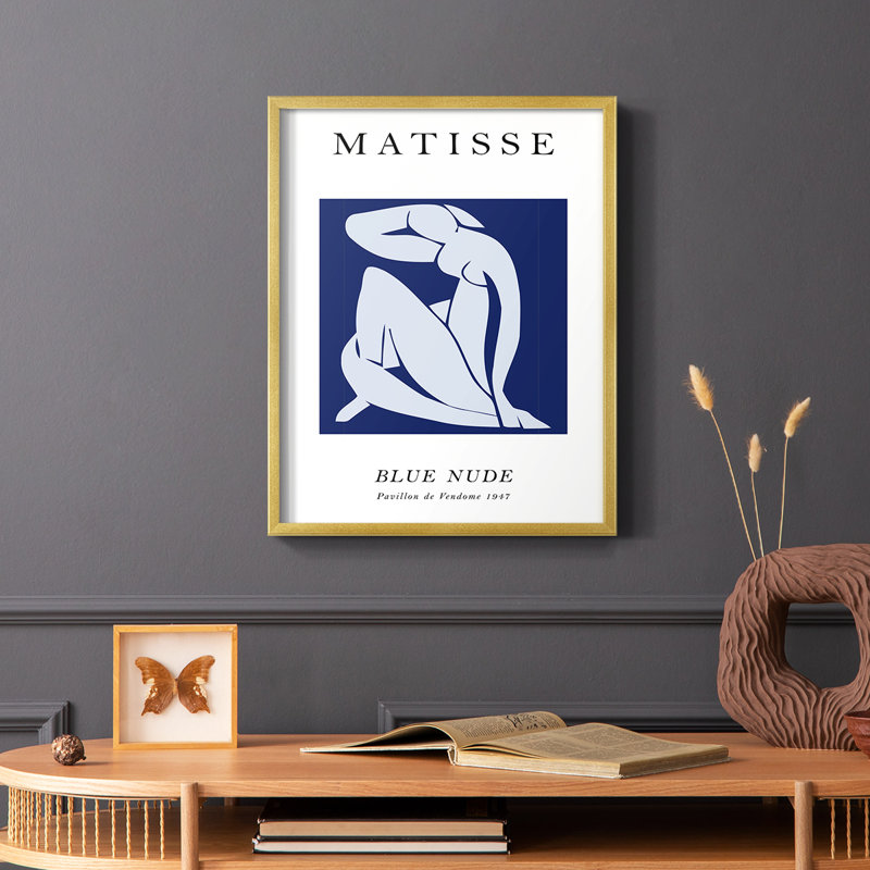 Matisse CCXCVII, reproduction encadrée - bois massif, Or, H 10 po x l 8 po
