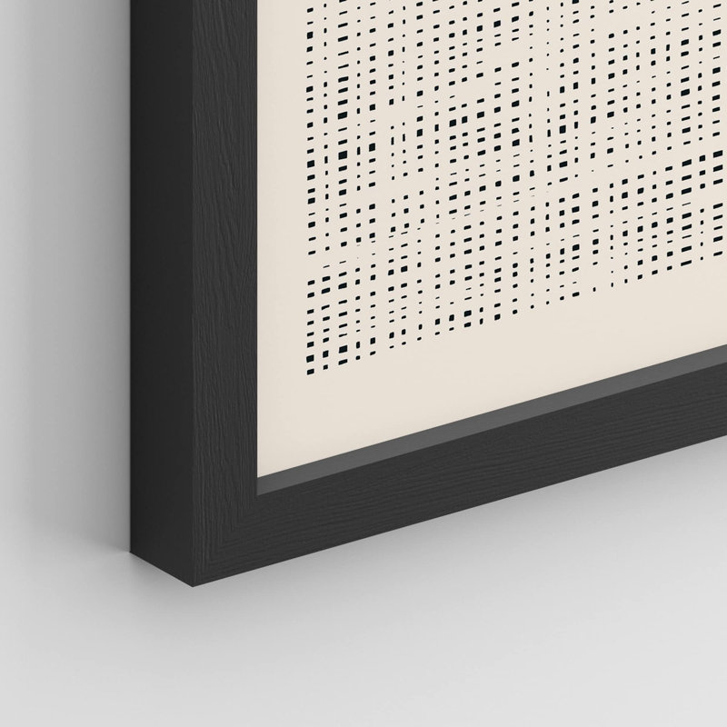 " Geometric Dot Pattern " 4 - Pieces, 10" H x 8" W, Black