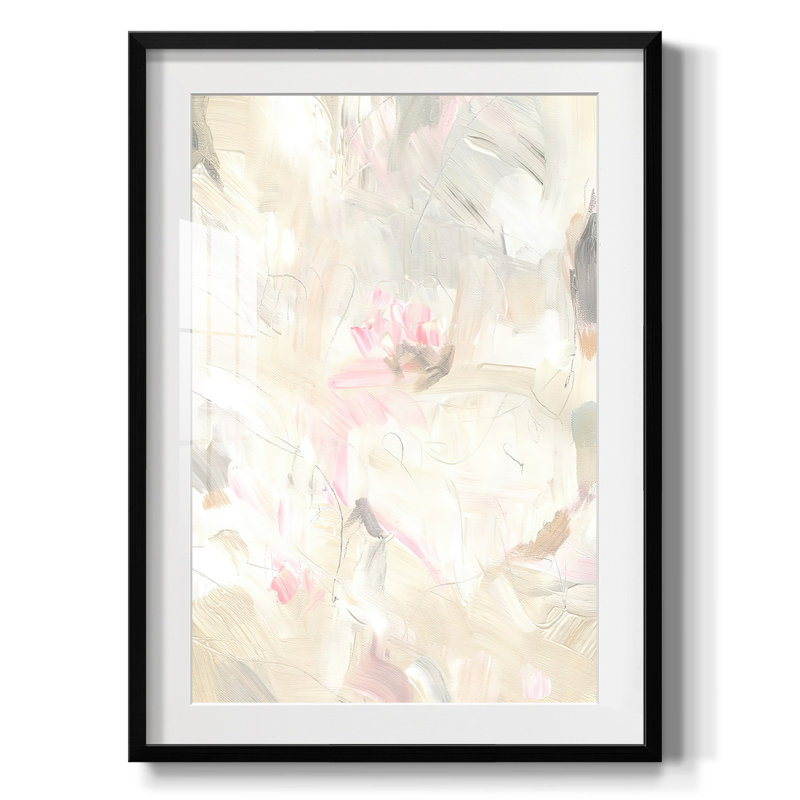Doux abstraction I - impression encadrée, H 28,5 po x l 20,5 po, Noir