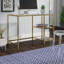 Glass Top Metal Base Writing Desk-1240430816