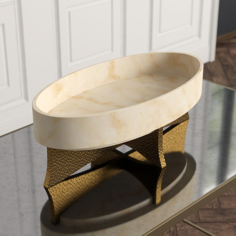 Lax Decorative Bowl, White