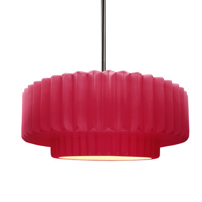 Luminaire suspendu tambour 1 lumière Gela