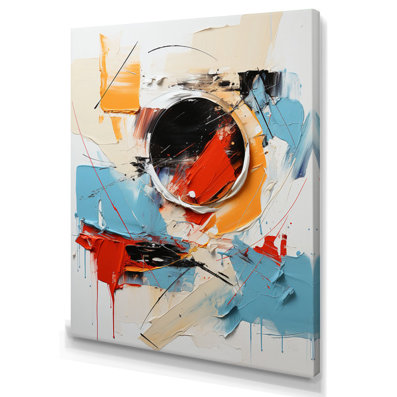 «Blue Passager», reproduction d'art abstrait, H 44 po x l 34 po x P 1,5 po, Toile tendue