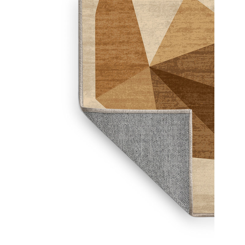 Machine Washable Aguayo Thanksgiving Modern & Contemporary Abstract Rug in Brown – Beige Binding, 8x10