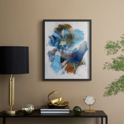 «Misty Blue II», reproduction encadrée - bois massif