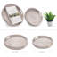 Plateau rond en rotin pour comptoir, table basse, blanc délavé 11,8 po YANGQIHome