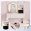 Ensemble de coiffeuse pour enfants avec miroir et tabouret lumineux-580430728