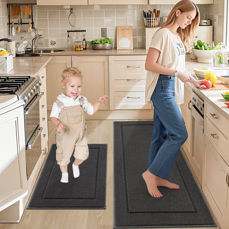 Tapis de cuisine antidérapants, tapis absorbant auto-adhésif pour salle de bain dans la cuisine, lavable à la machine