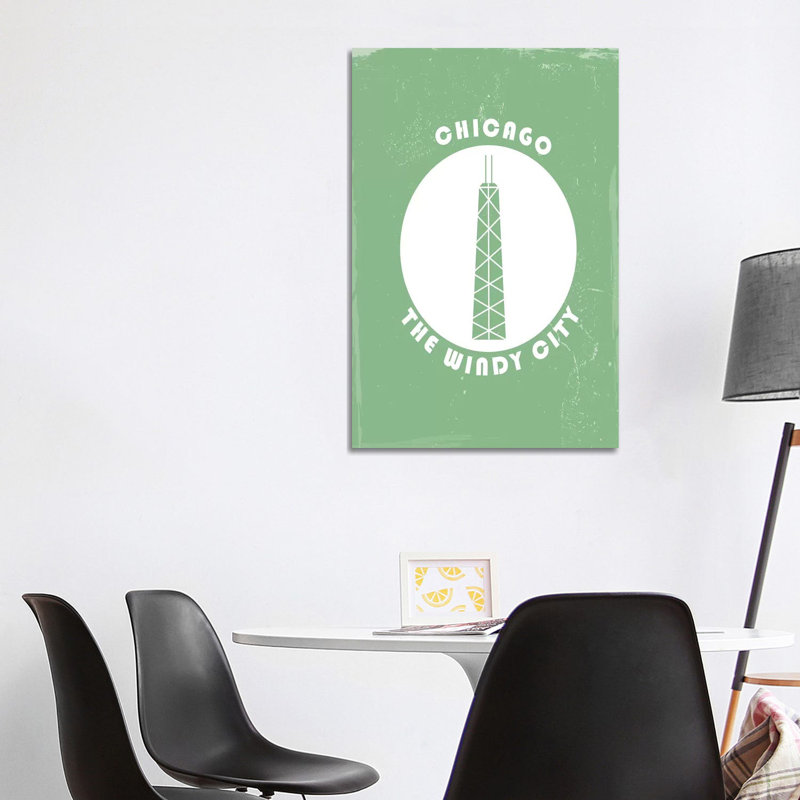 Chicago, Circle by Fly Graphics - Gallery-Wrapped Canvas Giclée on Canvas, No Frame, 101.6 cm H x 66.04 cm W