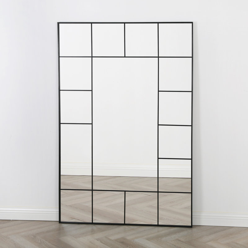 Naquasia Metal Rectangle Floor Mirror