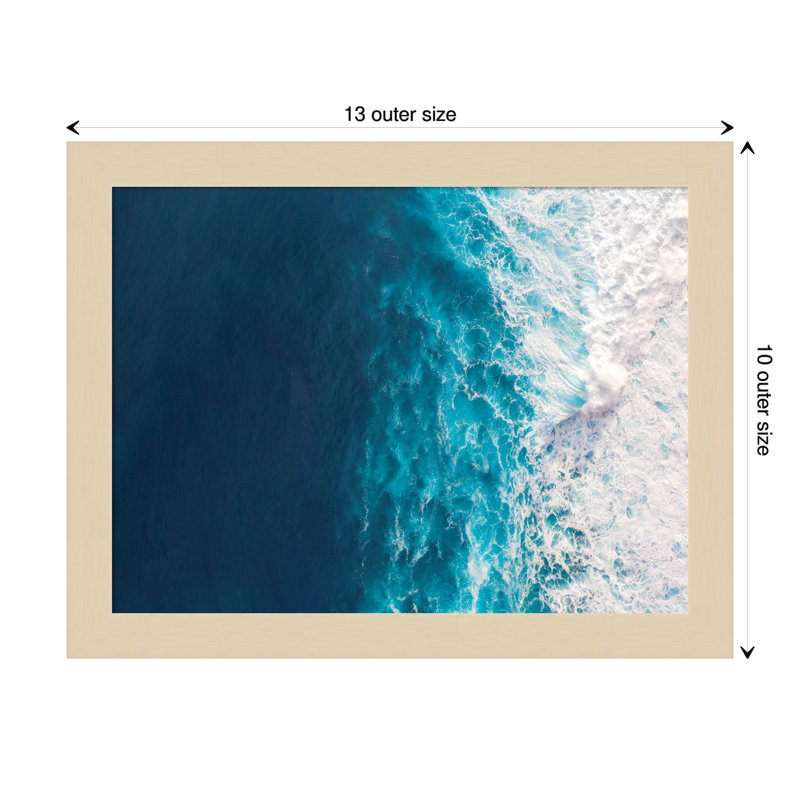 Seascape Of Splashing Waves by The Creative Bunch Studio, 10" H x 13" W x 1" D, Brown