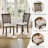 Deral Farmhouse Upholstered Dining Chairs, Dark Brown-129849087