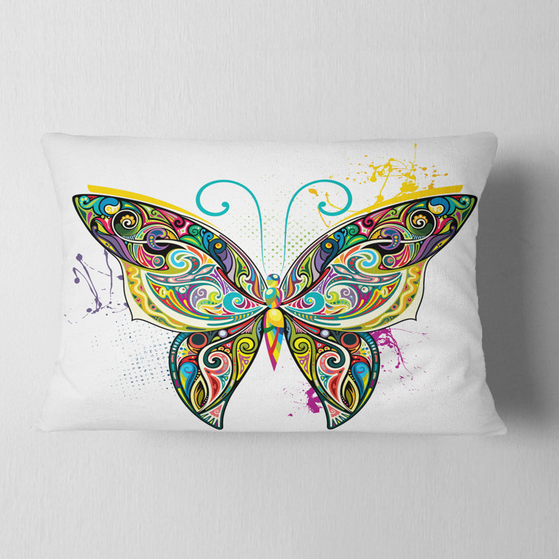 Coussin ajouré imprimé floral