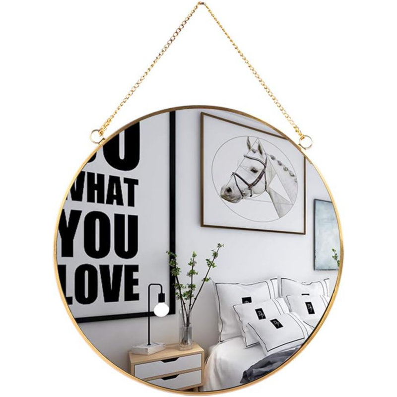 Savien Metal Round Mirror, 11.80" x 11.80"