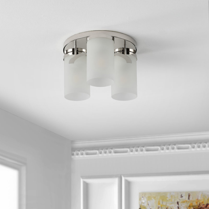 Plafonnier encastré 3 lumières 12 po Rudaigh, Nickel brossé
