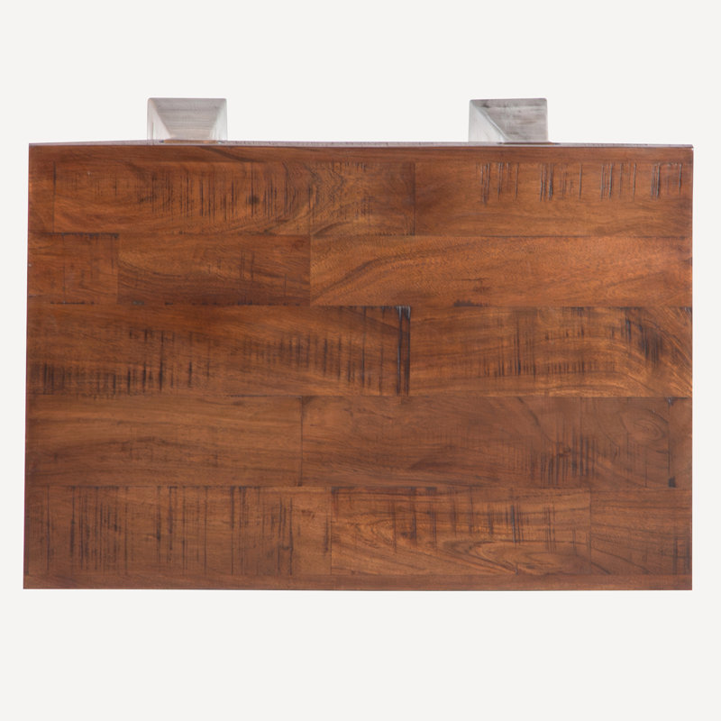 Janke Reclaimed Wood Side Table - Rustic